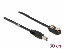 86697 Delock Cablu de alimentare DC 5,5 x 2,1 mm tată la conexiune pentru baterie bloc 9 V