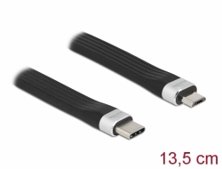 86793 Delock USB 2.0 FPC Flat Ribbon Cable USB Type-C™ to USB Type Micro-B 13.5 cm PD 3 A