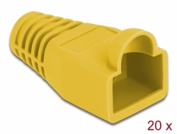 86723 Delock Ochrana proti namáhání pro zástrčkový konektor RJ45, žlutý, 20 ks