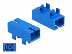 86943 Delock Optic Fiber Coupler for PCB SC Simplex female to SC Simplex female Single-mode blue