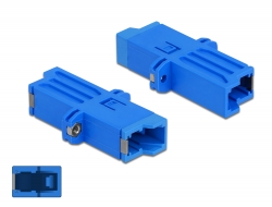 86945 Delock Optic Fiber Coupler E2000 Simplex female to Simplex female Single-mode blue