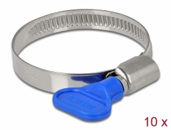 19448 Delock Butterfly Hose Clamp 32 - 50 mm 10 pieces blue