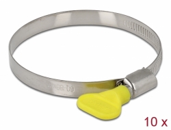 19454 Delock Butterfly Hose Clamp 60 - 80 mm 10 pieces yellow