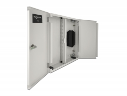 86837 Delock Fiber optic wall distribution box with double door grey 