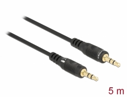 84438 Delock Cable Audio DC jack 3.5 mm 3 pin male / male 5 m