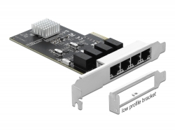 89567 Delock Karta PCI Express > 4 x Gigabit LAN
