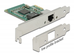 89572 Delock PCI Express x1 Card 1 x RJ45 Gigabit LAN BCM5751