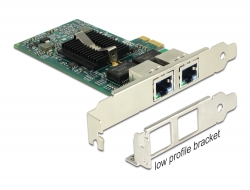 89944 Delock PCI Express x1 Karte 2 x RJ45 Gigabit LAN i82576