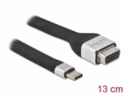 86935 Delock Cable de cinta plana FPC USB Type-C™ a VGA (DP Alt Mode) 13 cm