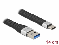86938 Delock USB 3.2 Gen 1 FPC Καλώδιο Επίπεδης Ταινίας USB Τύπου-A προς USB Type-C™ 14 εκ. PD 3 A