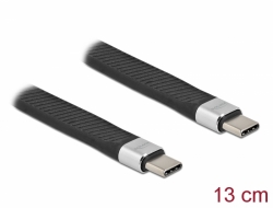86939 Delock USB 3.2 Gen 2 FPC Flat bandkabel USB Type-C™ till USB Type-C™ 13 cm PD 5 A E-markering