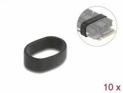 18409 Delock Gumový kroužek k montáži SSD M.2 a chladičem, černý, 10 ks