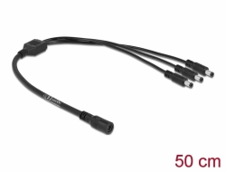 83021 Delock Cable divisor de CC de 5,5 x 2,1 mm 1 x hembra a 3 x macho