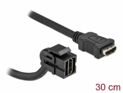 86853 Delock Módulo Keystone HDMI hembra 110° > HDMI hembra con cable negro
