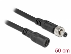 86570 Delock Cable de extensión de CC de 5,5 x 2,1 mm macho a hembra atornillable
