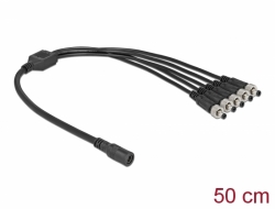 86590 Delock DC razdjelni kabel 5,5 x 2,1 mm 1 x ženski na 5 x muški navojni
