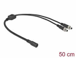 86571 Delock Cable divisor de CC 5,5 x 2,1 mm 1 x hembra a 2 x macho atornillable
