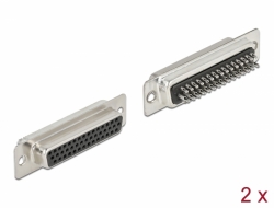 66718 Delock D-Sub HD 44 pin female metal solder version 2 pieces