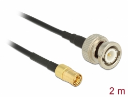 12497 Delock Antenna Cable BNC Plug > SMB Plug RG-174 2 m