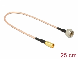 13001 Delock Cable de antena de F macho a SMB macho de RG-316 25 cm