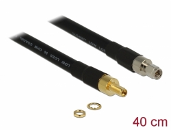 13004 Delock Antenna Cable SMA plug > SMA jack CFD400 LLC400 0.4 m low loss