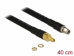 13012 Delock Câble d'antenne RP-SMA mâle > RP-SMA femelle CFD400 LLC400 0,4 m faible perte