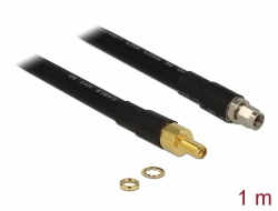 13013 Delock Antenski kabel s RP-SMA utikačem > RP-SMA ženski CFD400 LLC400 1 m s niskim gubicima