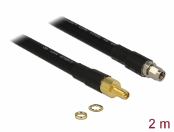 13014 Delock Antenna Cable RP-SMA Plug > RP-SMA Jack CFD400 LLC400 2 m low loss