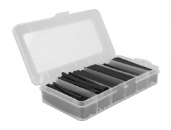 20735 Delock Heat shrink tube assortment box, shrinkage ratio 2:1, black 196 pieces