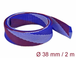 20756 Delock Braided Sleeve stretchable 2 m x 38 mm blue-red-white