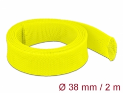 20755 Delock Protažitelné pletené opláštění, 2 m x 38 mm, žlutá