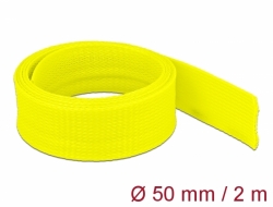 20760 Delock Protažitelné pletené opláštění, 2 m x 50 mm, žlutá
