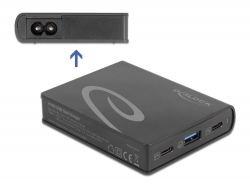 41452 Delock Φορτιστής USB GaN 2 x USB Type-C™ PD 3.0 + 1 x USB Τύπου-A με 65 W