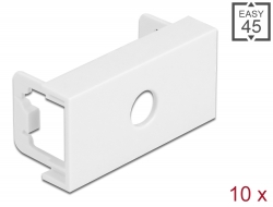 81370 Delock Placa modular de corte redondo Easy 45 M8, 45 x 22,5 mm 10 piezas blanco