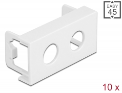 81373 Delock Placa modular de corte redondo Easy 45 2 x M10, 45 x 22,5 mm 10 piezas blanco