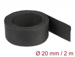 20794 Delock Fabric heat shrink tube 2 m x 20 mm shrinkage ratio 2:1 black