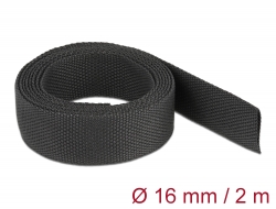 20793 Delock Fabric heat shrink tube 2 m x 16 mm shrinkage ratio 2:1 black