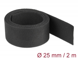 20795 Delock Fabric heat shrink tube 2 m x 25 mm shrinkage ratio 2:1 black
