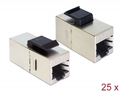 86628 Delock Keystone-modul RJ45-kontakt > RJ45-kontakt Cat.5e kompakt 25 delar