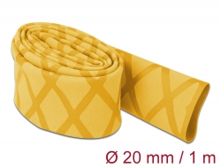 19595 Delock Tubo termorestringente X-pattern antiscivolo 1 m x 20 mm giallo