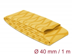 19605 Delock Tubo termorestringente X-pattern antiscivolo 1 m x 40 mm giallo