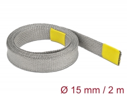 20789 Delock Braided sleeve for EMC shielding stretchable 2 m x 15 mm