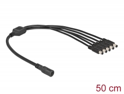 83288 Delock Cable DC Splitter 5.5 x 2.1 mm 1 x female > 5 x male