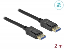 80262 Delock Cable DisplayPort 10K 60 Hz 54 Gbps 2 m