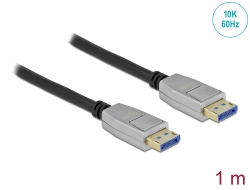 80265 Delock DisplayPort cable 10K 60 Hz 54 Gbps metal housing 1 m