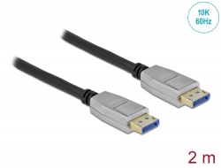 80266 Delock DisplayPort cable 10K 60 Hz 54 Gbps metal housing 2 m