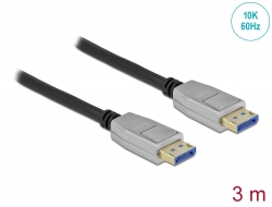 80267 Delock DisplayPort cable 10K 60 Hz 54 Gbps metal housing 3 m
