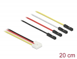 86947 Delock Cable de conversión IOT Grove 4 x pin macho a 4 x Jumper hembra 20 cm
