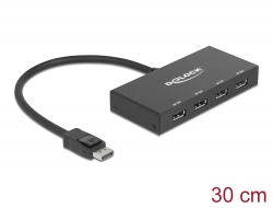 87694 Delock Répartiteur DisplayPort 1.2 1 entrée DisplayPort > 4 sorties DisplayPort 4K
