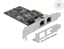 89530 Delock PCI Express x2 karta na 2 x 2,5 Gigabit LAN